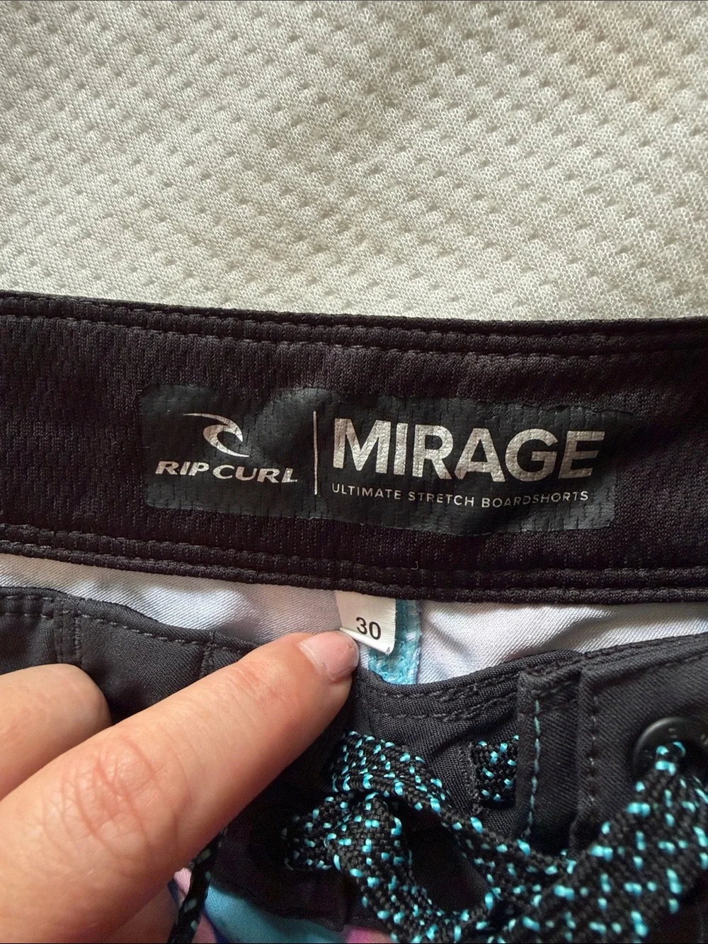 Men's ripcurl Blue Multi Swim Trunks/board shorts size 30